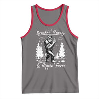 Funny Bigfoot Sasquatch Tank Top Breakin Hearts And Rippin Farts - Wonder Print Shop
