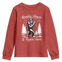 Funny Bigfoot Sasquatch Youth Sweatshirt Breakin Hearts And Rippin Farts - Wonder Print Shop