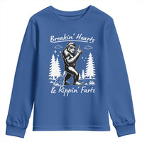 Funny Bigfoot Sasquatch Youth Sweatshirt Breakin Hearts And Rippin Farts - Wonder Print Shop