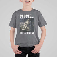 Funny Alpha Wolf Meme T Shirt For Kid Sarcastic People Not A Big Fan - Wonder Print Shop
