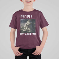 Funny Alpha Wolf Meme T Shirt For Kid Sarcastic People Not A Big Fan - Wonder Print Shop