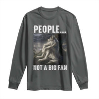 Funny Alpha Wolf Meme Long Sleeve Shirt Sarcastic People Not A Big Fan - Wonder Print Shop