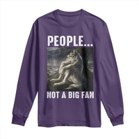 Funny Alpha Wolf Meme Long Sleeve Shirt Sarcastic People Not A Big Fan - Wonder Print Shop