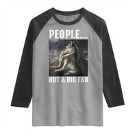 Funny Alpha Wolf Meme Raglan Shirt Sarcastic People Not A Big Fan - Wonder Print Shop