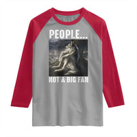 Funny Alpha Wolf Meme Raglan Shirt Sarcastic People Not A Big Fan - Wonder Print Shop