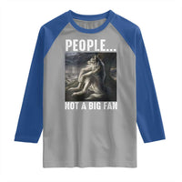 Funny Alpha Wolf Meme Raglan Shirt Sarcastic People Not A Big Fan - Wonder Print Shop