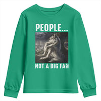 Funny Alpha Wolf Meme Youth Sweatshirt Sarcastic People Not A Big Fan - Wonder Print Shop