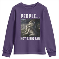 Funny Alpha Wolf Meme Youth Sweatshirt Sarcastic People Not A Big Fan - Wonder Print Shop