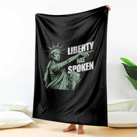 Funny Basketball Point God Liberty Meme Throw Blanket Has Spoken Patriotic USA