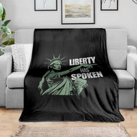 Funny Basketball Point God Liberty Meme Throw Blanket Has Spoken Patriotic USA