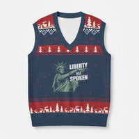 Funny Basketball Point God Liberty Meme V-Neck Knit Sweater Vest Has Spoken Patriotic USA