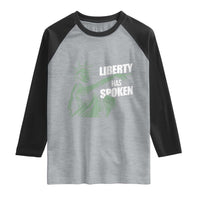 Funny Basketball Point God Liberty Meme Raglan Shirt Has Spoken Patriotic USA