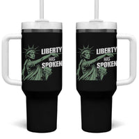 Funny Basketball Point God Liberty Meme Tumbler With Handle Has Spoken Patriotic USA