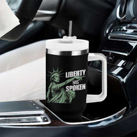 Funny Basketball Point God Liberty Meme Tumbler With Handle Has Spoken Patriotic USA