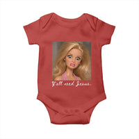 Y'all Need Jesus Baby Onesie Funny Girls Meme Saying Christian Humor