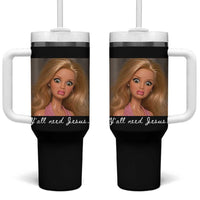 Y'all Need Jesus Tumbler With Handle Funny Girls Meme Saying Christian Humor