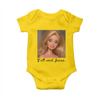 Ya'll Need Jesus Disgusted Face Christian Funny Baby Onesie