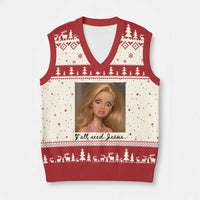 Ya'll Need Jesus Disgusted Face Christian Funny V-Neck Knit Sweater Vest