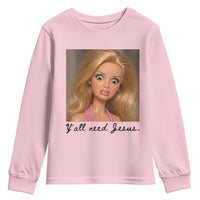 Ya'll Need Jesus Disgusted Face Christian Funny Youth Sweatshirt