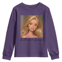 Ya'll Need Jesus Disgusted Face Christian Funny Youth Sweatshirt