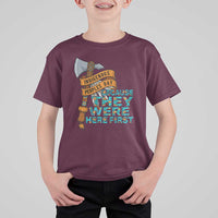 Indigenous People T Shirt For Kid Native American Day Because They Were Here First - Wonder Print Shop