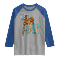 Indigenous People Raglan Shirt Native American Day Because They Were Here First - Wonder Print Shop