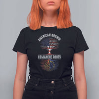 Distressed Tree T Shirt For Women American Grown with Comanche Roots - Wonder Print Shop
