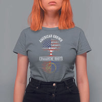 Distressed Tree T Shirt For Women American Grown with Comanche Roots - Wonder Print Shop