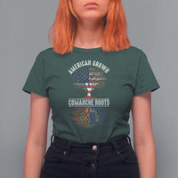 Distressed Tree T Shirt For Women American Grown with Comanche Roots - Wonder Print Shop
