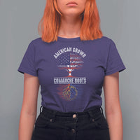 Distressed Tree T Shirt For Women American Grown with Comanche Roots - Wonder Print Shop