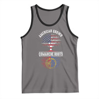 Distressed Tree Tank Top American Grown with Comanche Roots - Wonder Print Shop