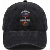 Distressed Tree Washed Cotton Baseball Cap American Grown with Comanche Roots