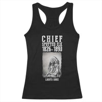 Native American Indian Chief Racerback Tank Top Lakota Sioux Chief Spotted Elk - Wonder Print Shop