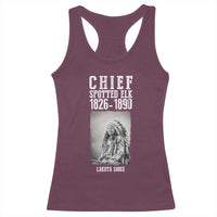Native American Indian Chief Racerback Tank Top Lakota Sioux Chief Spotted Elk - Wonder Print Shop