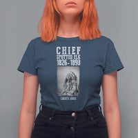Native American Indian Chief T Shirt For Women Lakota Sioux Chief Spotted Elk - Wonder Print Shop