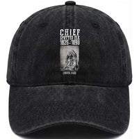 Native American Indian Chief Washed Cotton Baseball Cap Lakota Sioux Chief Spotted Elk