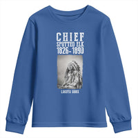 Native American Indian Chief Youth Sweatshirt Lakota Sioux Chief Spotted Elk - Wonder Print Shop