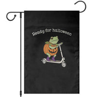 Ready For Halloween Frog Garden Flag Funny Frog Scooter Pumpkin Costume Gift