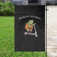 Ready For Halloween Frog Garden Flag Funny Frog Scooter Pumpkin Costume Gift