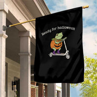 Ready For Halloween Frog Garden Flag Funny Frog Scooter Pumpkin Costume Gift