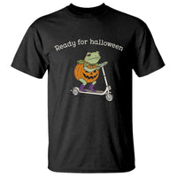 Ready For Halloween Frog T Shirt Funny Frog Scooter Pumpkin Costume Gift