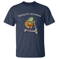 Ready For Halloween Frog T Shirt Funny Frog Scooter Pumpkin Costume Gift