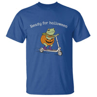 Ready For Halloween Frog T Shirt Funny Frog Scooter Pumpkin Costume Gift