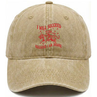 I Will Succeed Because I Am Insane Washed Cotton Baseball Cap Funny Cowgirl Tiger Sarcastic Humor