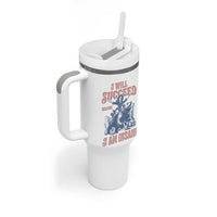 I Will Succeed Because I Am Insane Tumbler With Handle Funny Cowgirl Western Sarcastic
