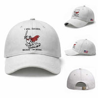 I Will Succeed Because I Am Insane Baseball Cap Funny Frog Sarcastic Humor