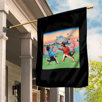 Funny Kendo Cat Garden Flag Samurai Martial Arts - Wonder Print Shop