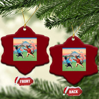 Funny Kendo Cat Ceramic Ornament Samurai Martial Arts - Wonder Print Shop