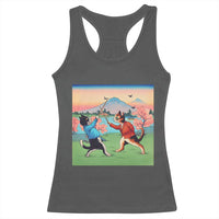 Funny Kendo Cat Racerback Tank Top Samurai Martial Arts - Wonder Print Shop
