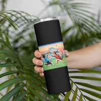 Funny Kendo Cat Skinny Tumbler Samurai Martial Arts - Wonder Print Shop